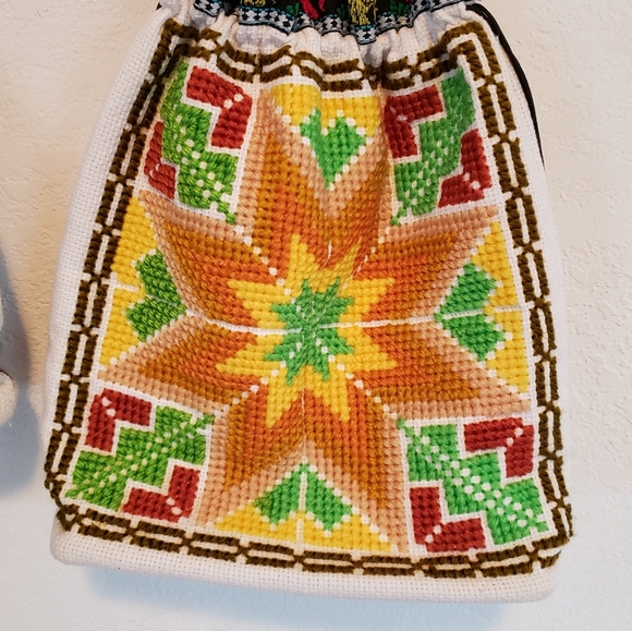 x2 Handmade Totes Colorful Asian Handmade Totes with Intricate Colorful Pattern - Picture 13 of 15